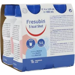FRESUBIN 5 kcal SHOT neutraalne lahus, 4x120 ml