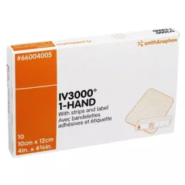 OPSITE IV 3000 10x12 cm läbipaistev kanüüli fikseerimine, 10 tk