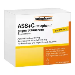 ASS + C-ratiopharm valu vastu kihisevad tabletid, 20 tk