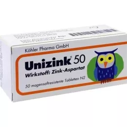 UNIZINK 50 mao -resistentsed tabletid, 50 tk