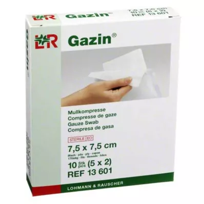 GAZIN Marli komp. 7,5x7,5 cm steriilne 8-kihiline, 5X2 tk