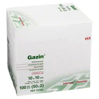 GAZIN Marli komp.10x10 cm steriilne 8-kihiline, 50X2 tk