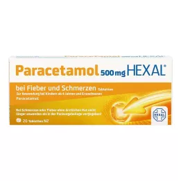 PARACETAMOL 500 mg HEXAL palaviku ja valu tabletid, 20 tk