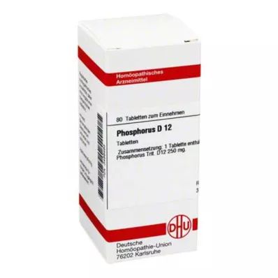 PHOSPHORUS D 12 tabletti, 80 tk PHOSPHORUS D 12 tabletti, 80 tk