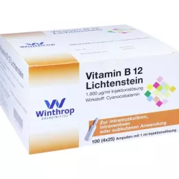 VITAMIN B12 1000 μg Lichtensteini ampullid, 100x1 ml