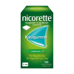 NICORETTE 2 mg värske piparmündi närimiskummi, 105 tk