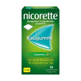 NICORETTE 4 mg värske piparmündi närimiskummi, 30 tk