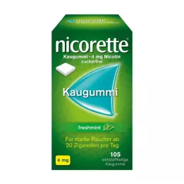 NICORETTE 4 mg värske piparmündi närimiskummi, 105 tk
