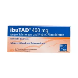 IBUTAD 400 mg valu ja palaviku korral, õhukese polümeerikattega tabletid, 50 tk