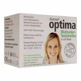 Diamet optima veresuhkru testribad 2in1, 2x25 tk