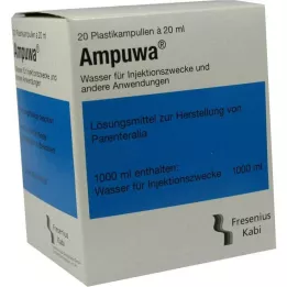 AMPUWA Plastampullid süste-/infusioonilahus, 20X20 ml