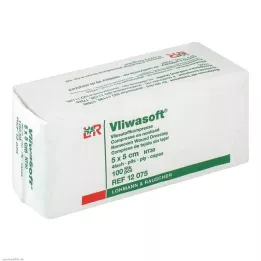 VLIWASOFT Lausriidest kompressid 5x5 cm mittesteriilsed 4l., 100 tk