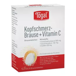 TOGAL Peavalu kihisevad tabletid + Vit.C kihisevad tabletid, 20 tk