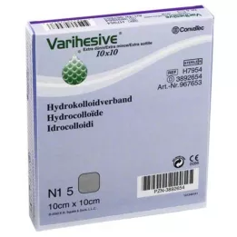 VARIHESIVE eriti õhuke 10x10 cm HKV hüdroaktiivne, 5 tk