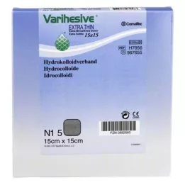 VARIHESIVE eriti õhuke 15x15 cm HKV hüdroaktiivne, 5 tk
