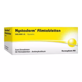 NYSTADERM Õhukese polümeerikattega tabletid, 50 tk