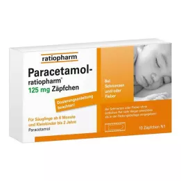 PARACETAMOL-ratiopharm 125 mg ravimküünlad, 10 tk