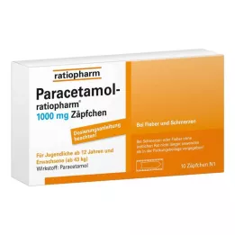 PARACETAMOL-ratiopharm 1000 mg ravimküünlad, 10 tk