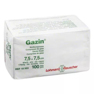 GAZIN Marli komp. 7,5x7,5 cm mittesteriilne 8-suunaline töö, 100 tk GAZIN Marli komp. 7,5x7,5 cm mittesteriilne 8-suunaline töö, 100 tk