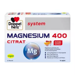 DOPPELHERZ Magnesium 400 Citrate süsteem Graanulid, 20 tk