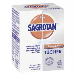 SAGROTAN Desinfitseerivad salvrätikud, 18 tk