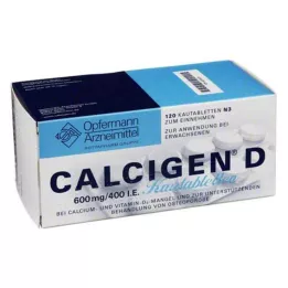 CALCIGEN D 600 mg/400 I.E. närimistabletid, 120 tk