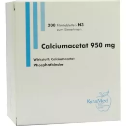 CALCIUMACETAT 950 mg kilega kaetud tabletid, 200 tk