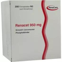 RENACET 950 mg kilega kaetud tabletid, 200 tk