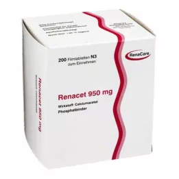 RENACET 950 mg kilega kaetud tabletid, 200 tk