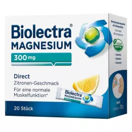 BIOLECTRA Magneesium 300 mg Direct Lemon Sticks, 20 tk