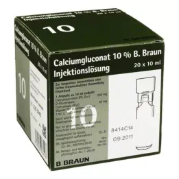 CALCIUMGLUCONAT 10% MPC Süstelahus, 20X10 ml