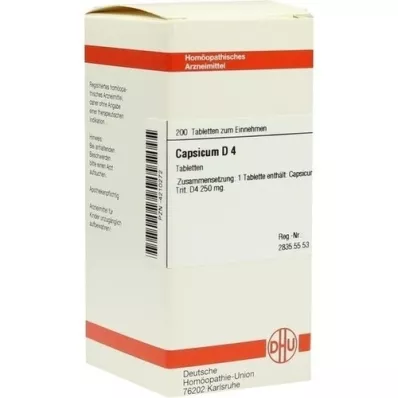 CAPSICUM D 4 tabletid, 200 tk