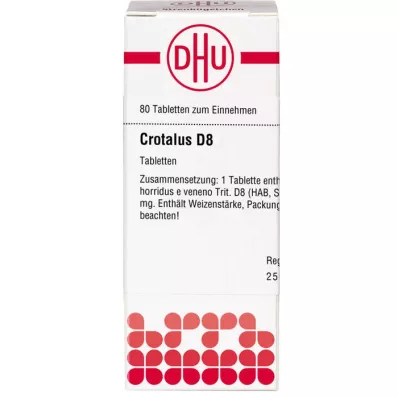 CROTALUS D 8 tabletti, 80 tk CROTALUS D 8 tabletti, 80 tk