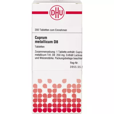 Cuprum Met D 8, 200 tk