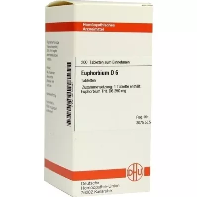 EUPHORBIUM D 6 tabletid, 200 tk EUPHORBIUM D 6 tabletid, 200 tk