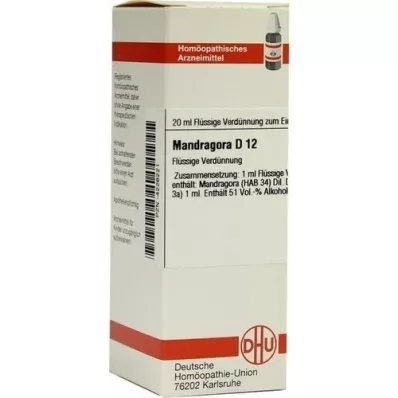 MANDRAGORA D 12 Lahjendus, 20 ml MANDRAGORA D 12 Lahjendus, 20 ml