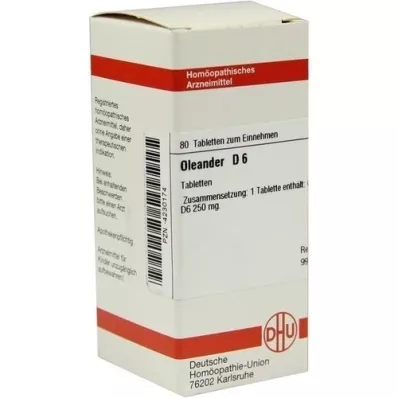 OLEANDER D 6 tabletid, 80 tk OLEANDER D 6 tabletid, 80 tk
