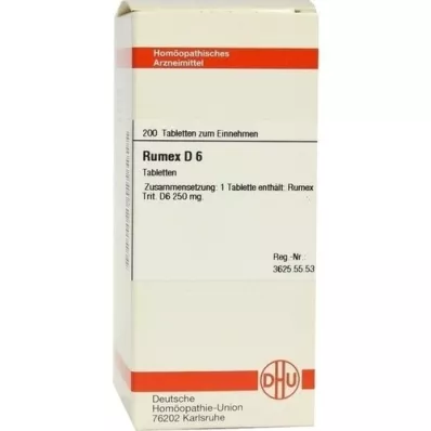 RUMEX D 6 tabletid, 200 tk