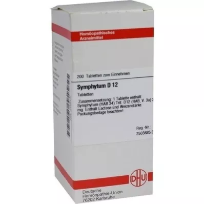 SYMPHYTUM D 12 tabletid, 200 tk