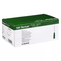 STERICAN Kanüülid 21 Gx4 4/5 0,8x120 mm, 100 tk