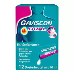 GAVISCON Kahekordne 500mg/213mg/325mg kotikeses, 12X10 ml