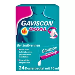 GAVISCON Dual 500mg/213mg/325mg suspensioonid.kotis, 24X10 ml