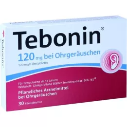 TEBONIN 120 mg kõrvade helisemise, õhukese polümeerikattega tabletid, 30 tk