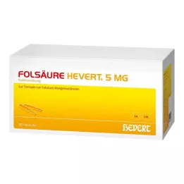 FOLSÄURE HEVERT 5 mg ampullid, 100 tk