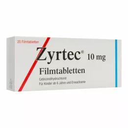 ZYRTEC Õhukese polümeerikattega tabletid, 20 tk