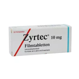 ZYRTEC Õhukese polümeerikattega tabletid, 50 tk