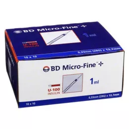 BD MICRO-FINE+ Insuliinisüstal 1 ml U100 12,7 mm, 100X1 ml