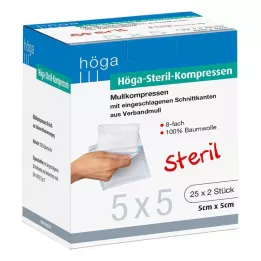 HÖGA-KOMPRESSEN 5x5 cm steriilne 8 korda, 25x2 tk