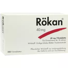 RÖKAN 40 mg õhukese polümeerikattega tabletid, 200 tk