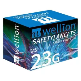 WELLION Safetylance 23 g turvakell., 25 tk